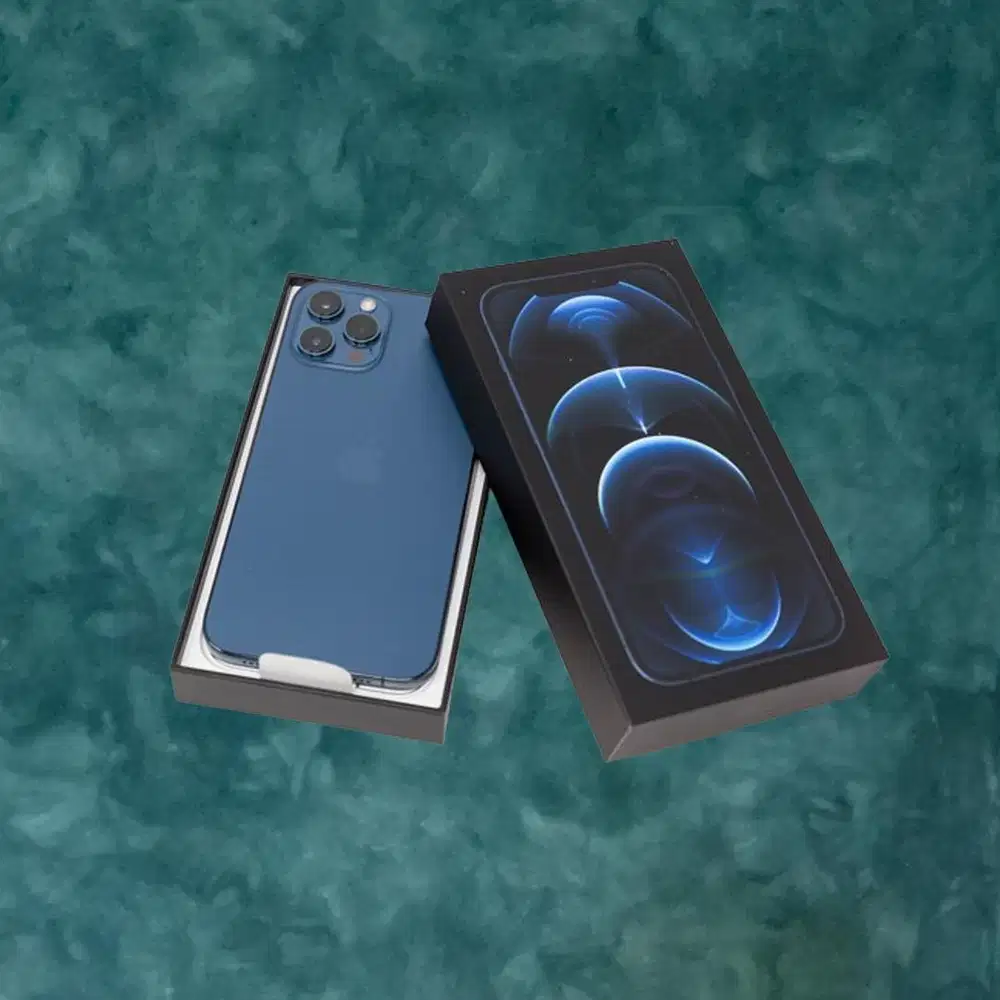 iPhone 12 Pro 128GB Second Ibox Fullset Original Pasific Blue - BH 76%