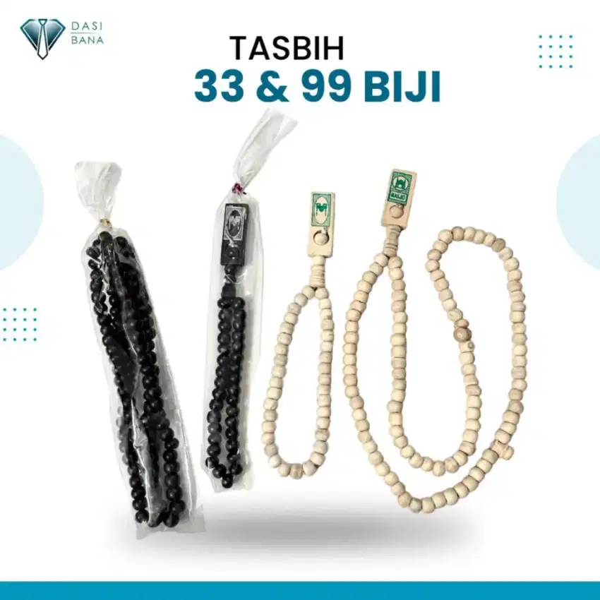Grosir Tasbih Kayu 33 & 99 Butir | Souvenir Oleh Oleh Haji Umroh