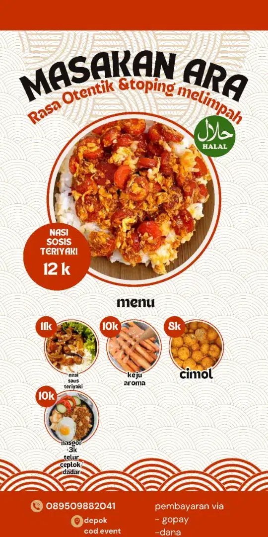 jasa tetring makanan 15k/pcs