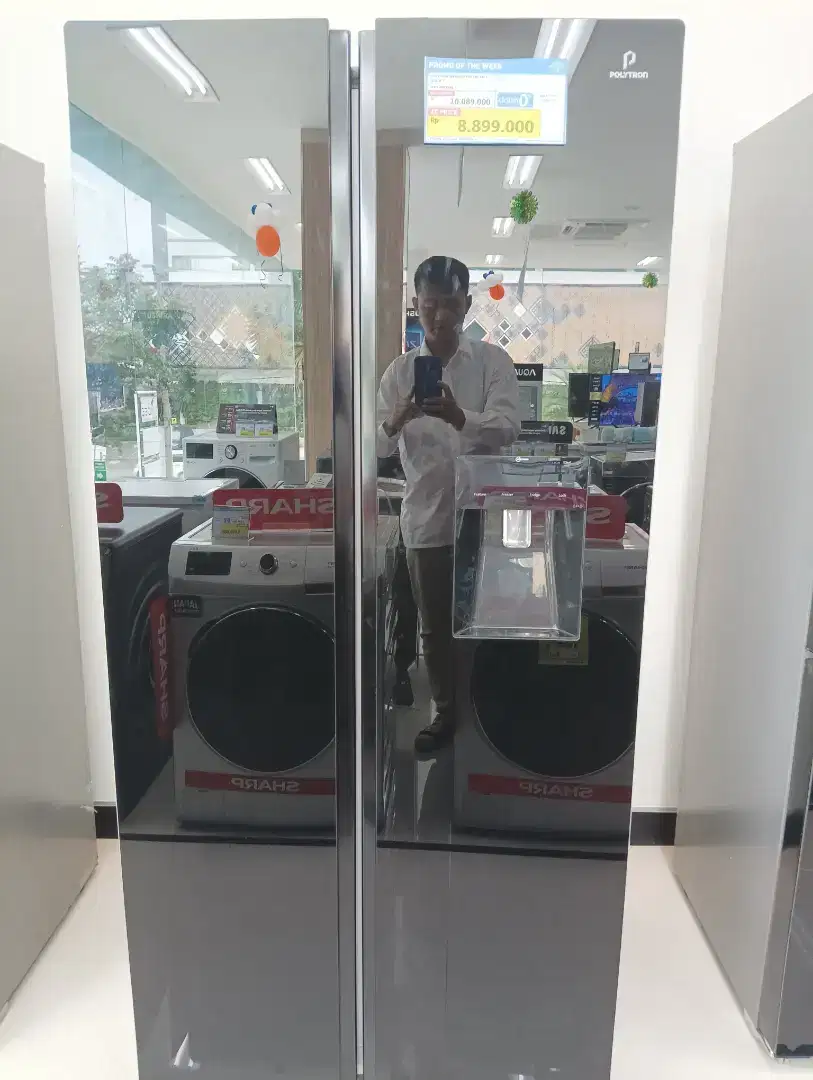 Kulkas SBS  Polytron PRS 480X/BL ( Ada Dispensernya)