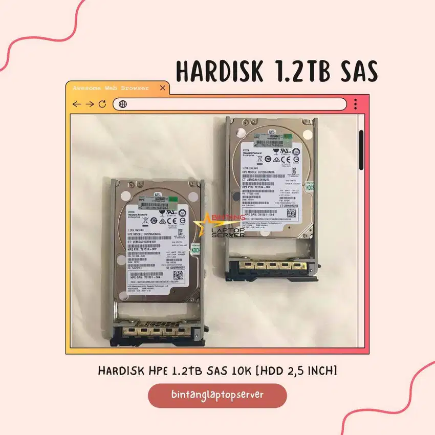 HDD Hardisk HPE SAS Server 2,5 1,2TB 10K