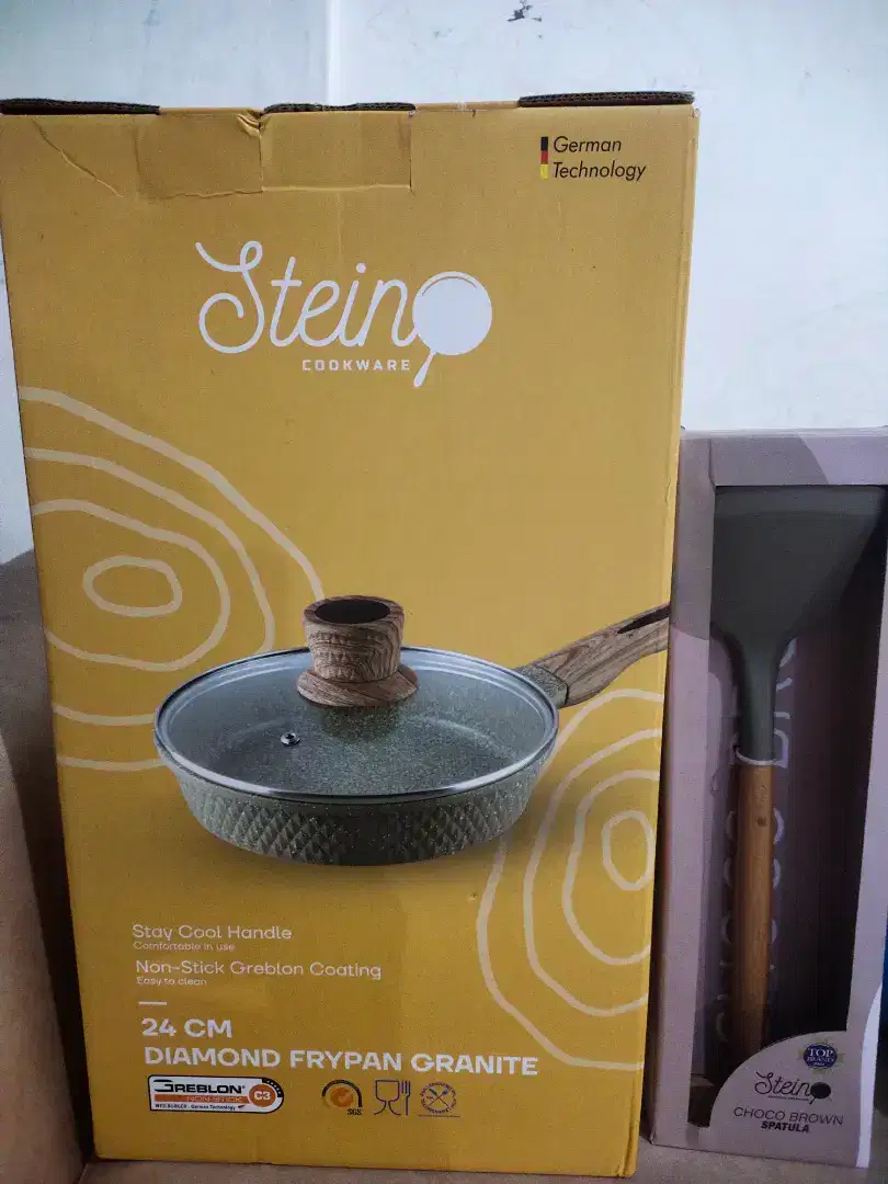 Steincookware stein emerald granite frypan 24 cm/ wajan/penggorengan