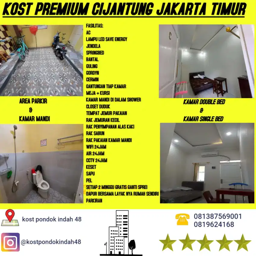 KOST KOSAN KOS KONTRAKAN Pasar rebo cijantung jakarta timur ciracas