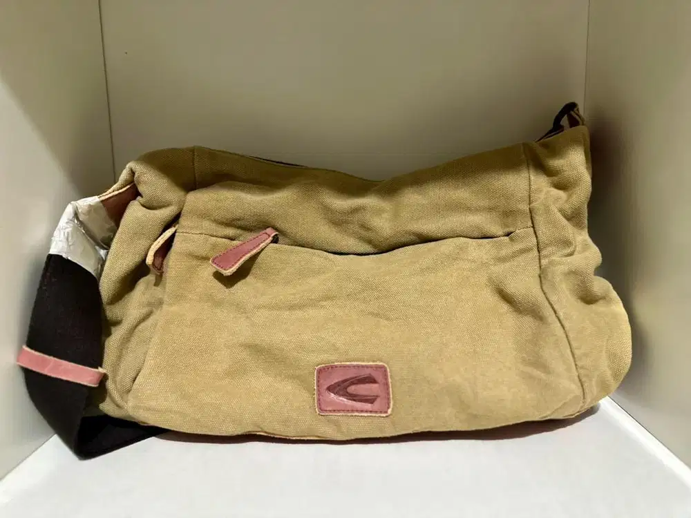 Tas Messenger / selempang Kanvas Camel