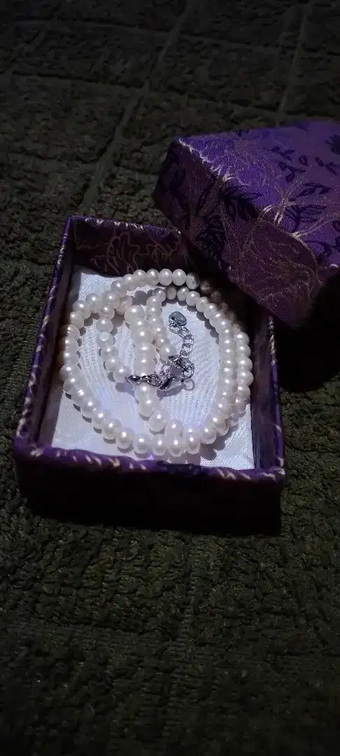 Kalung mutiara asli air tawar bukan kw bukan super bukan premium