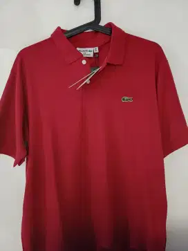 Kaos Kerah Lacoste Original Merah Maroon