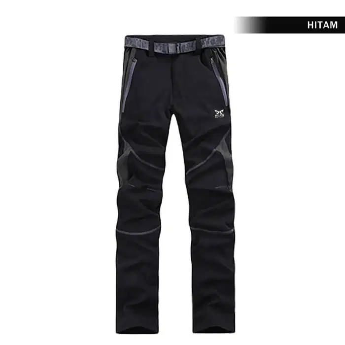 Elfs Active Mens Ultralight Hiking Pants Celana Trekking - Hitam, M
