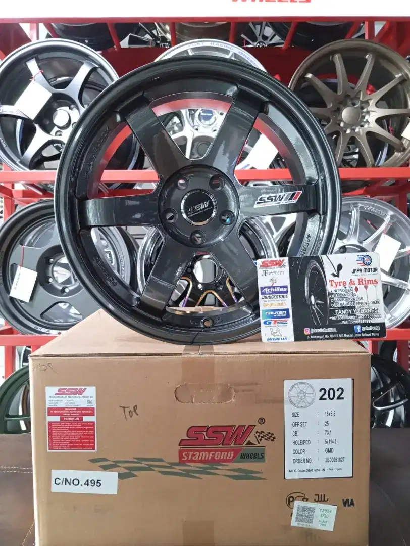 Velg ssw te37 r18 5x114.3 lbr9,5 et25