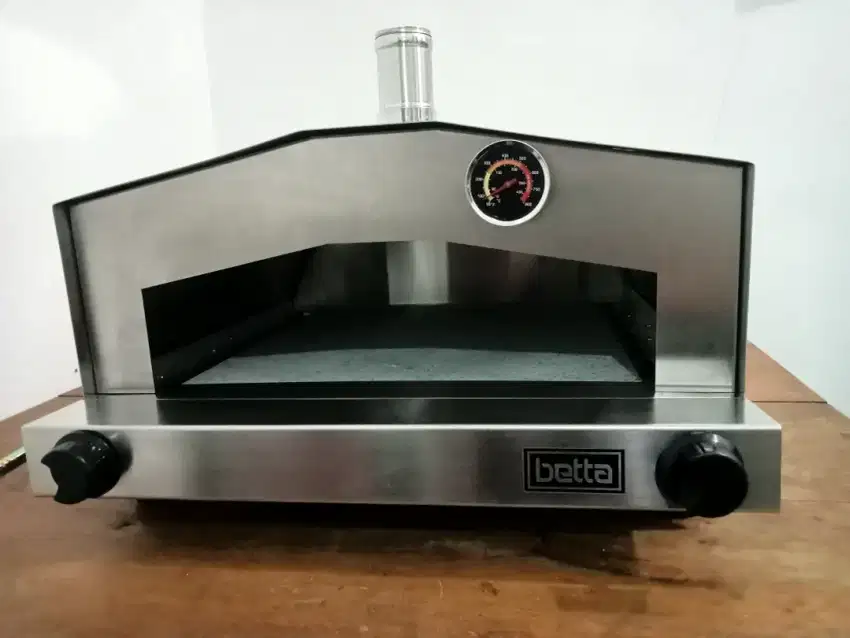 Oven Tungku Pizza Portable Gas LPG ukuran 40x40cm 2 Burner