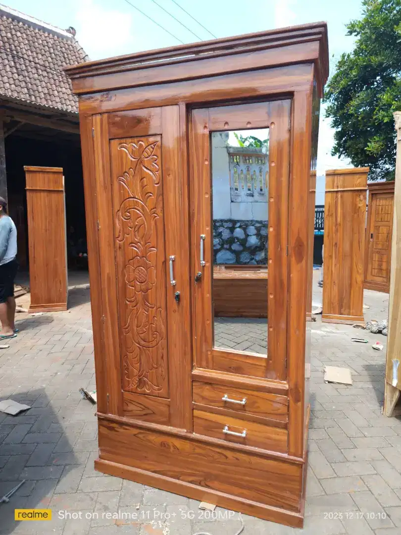 Promo murah lemari jati pintu 2