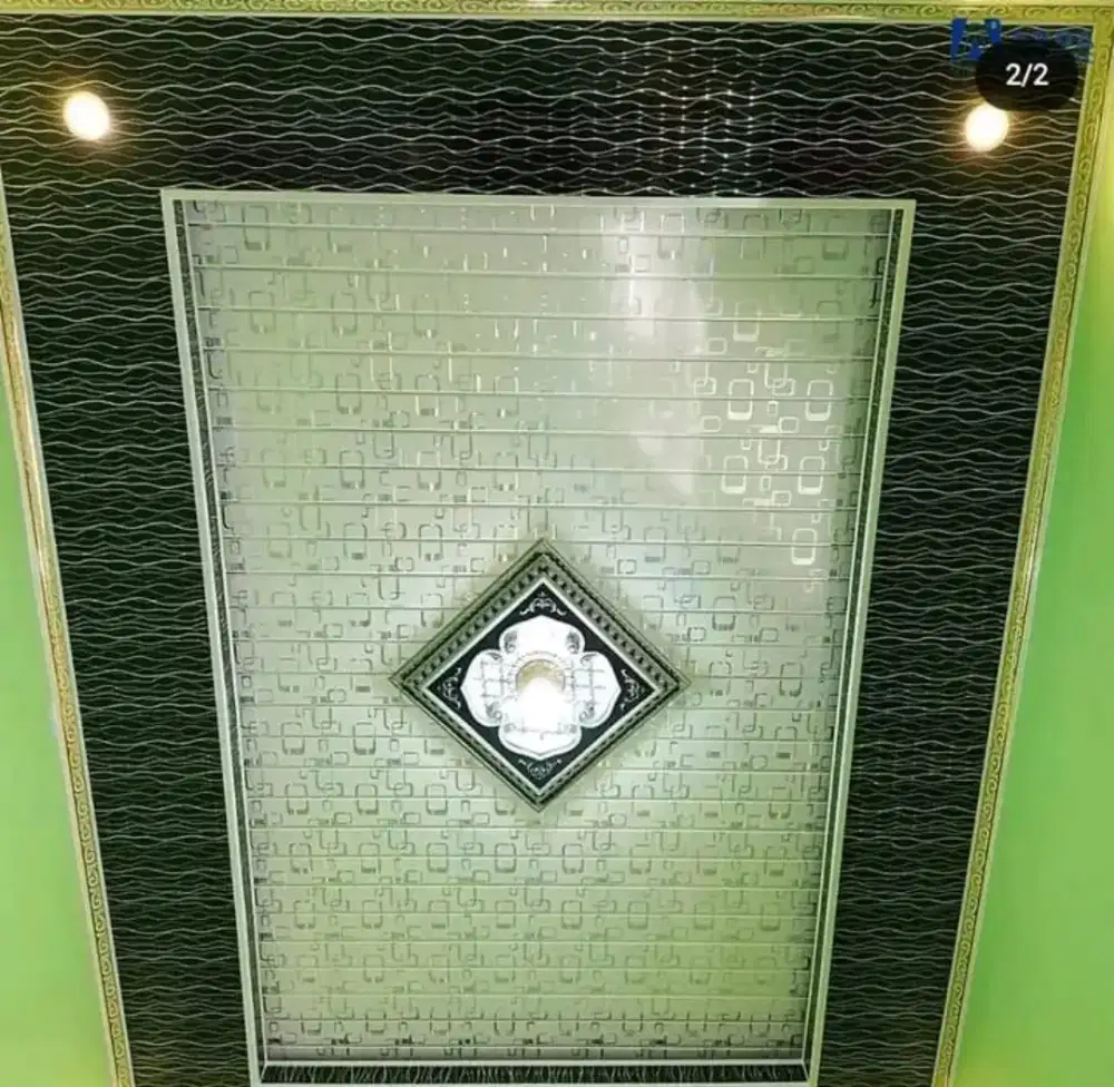 Plafon PVC terpasang mewah