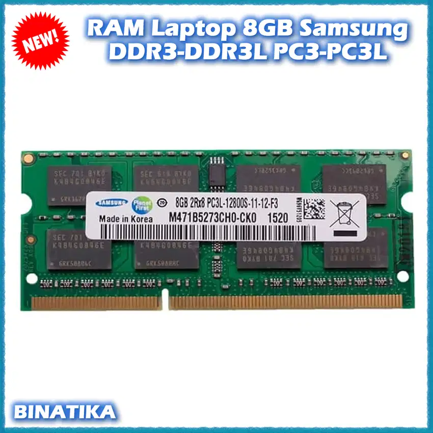 (Baru) RAM Laptop 8GB DDR3/DDR3L PC3/PC3L Sodimm Merk Samsung