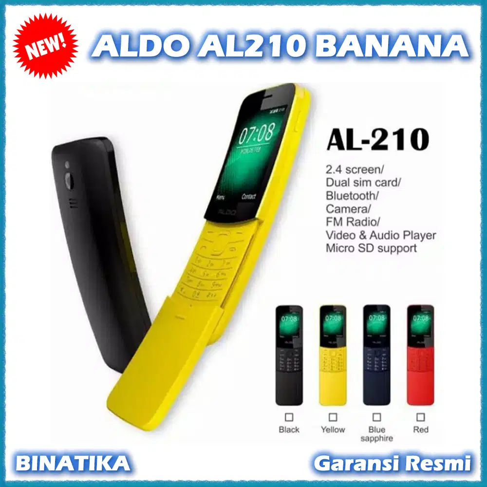 (Baru) HP ALDO AL210 BANANA REBORN Dual SIM Camera
