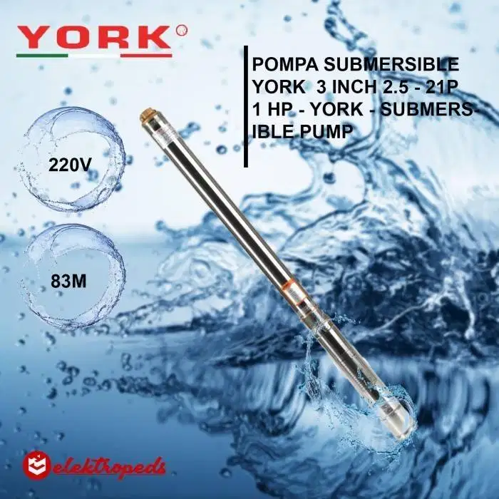 POMPA SATELIT 3 INC - 3 SYK 2.5 - 21P - 1 HP - YORK - SUBMERSIBLE PUMP