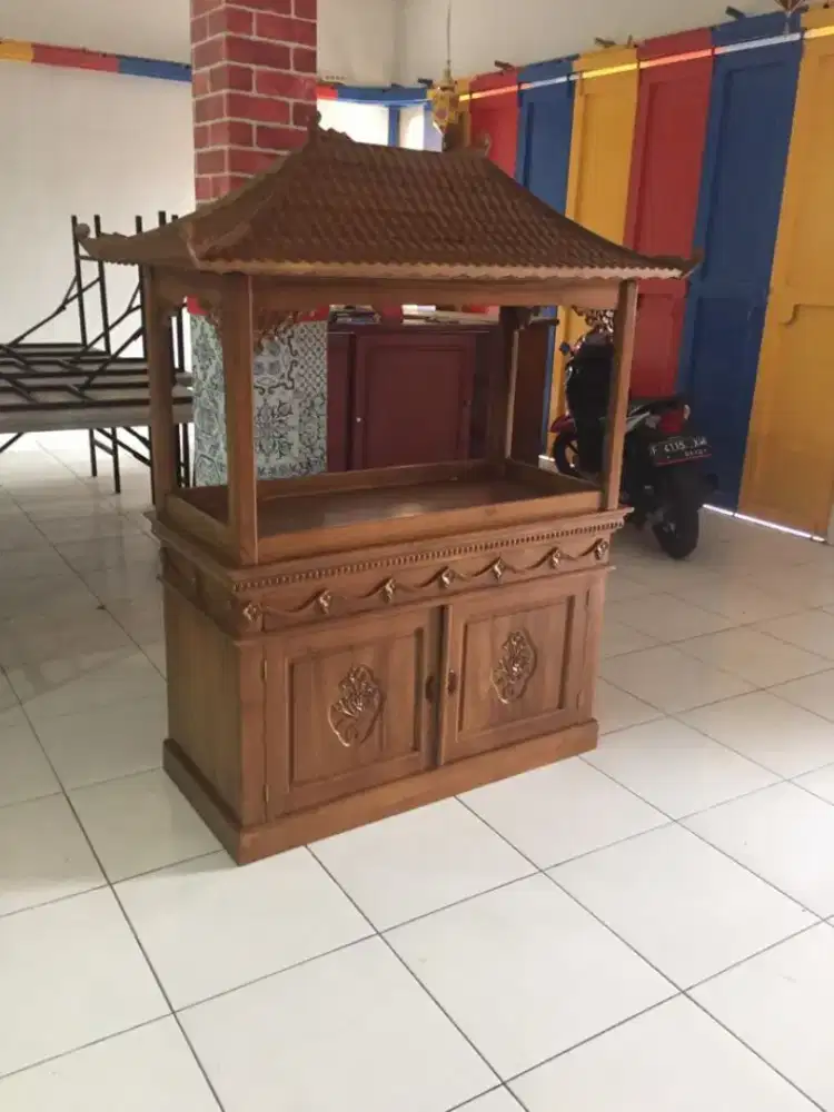 Aquarium matt kayu jati kaca tebal