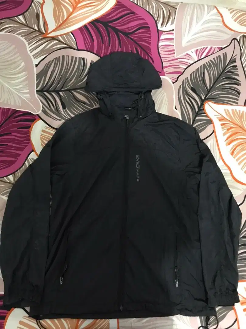 Jaket Wind Face Outdoor , Black ( Windbreaker )