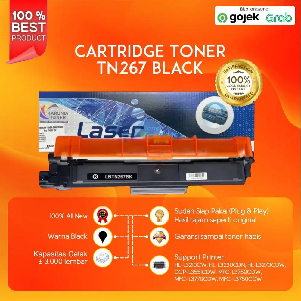 Toner Cartridge Compatible TN-267 DCP-L3551 L3735 L3750 L3770 L3270