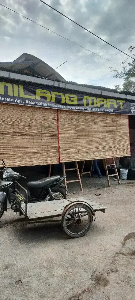 tirai rumbai tangga lipat kursi bambu dll