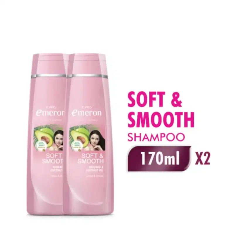 emeron shampoo soft & smooth 170ml x 2 botol