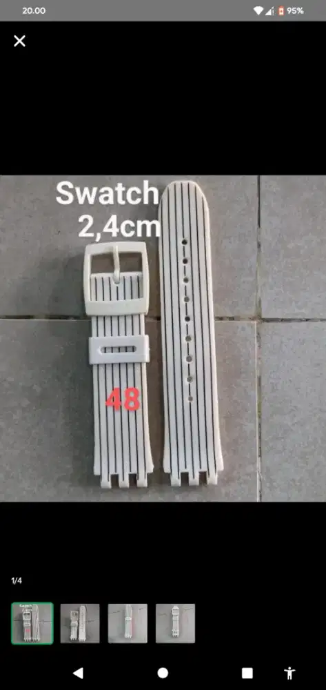 strap jam Swatch tali jam Swatch second