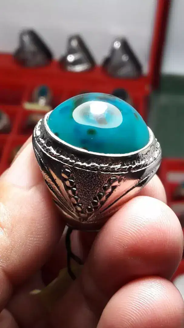 Batu bacan doko coklat encer totol