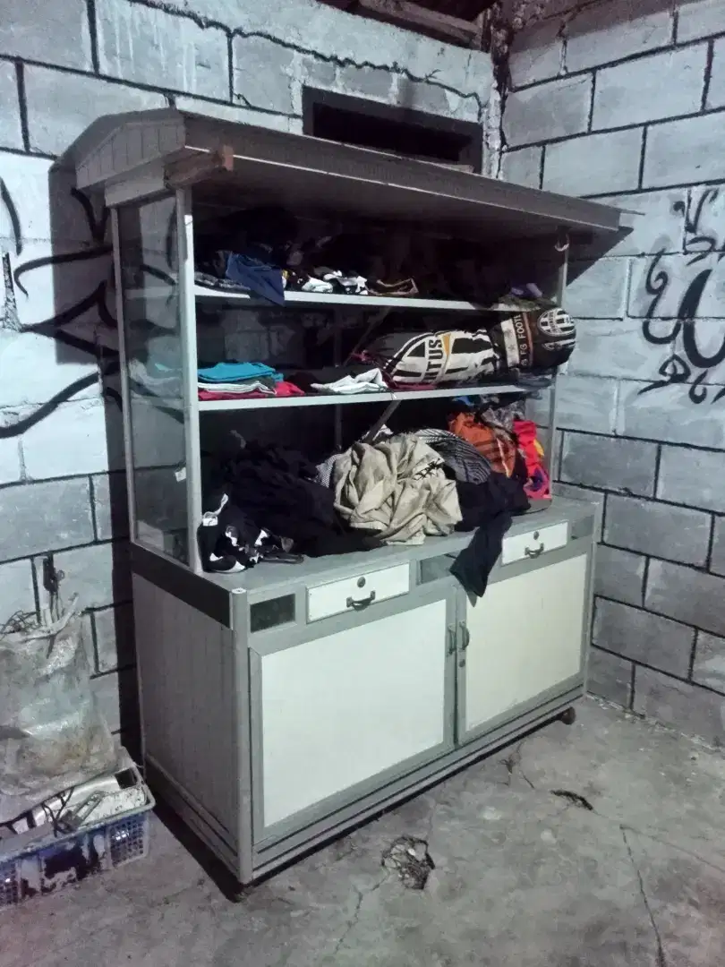 Rak jualan nasi mie dll