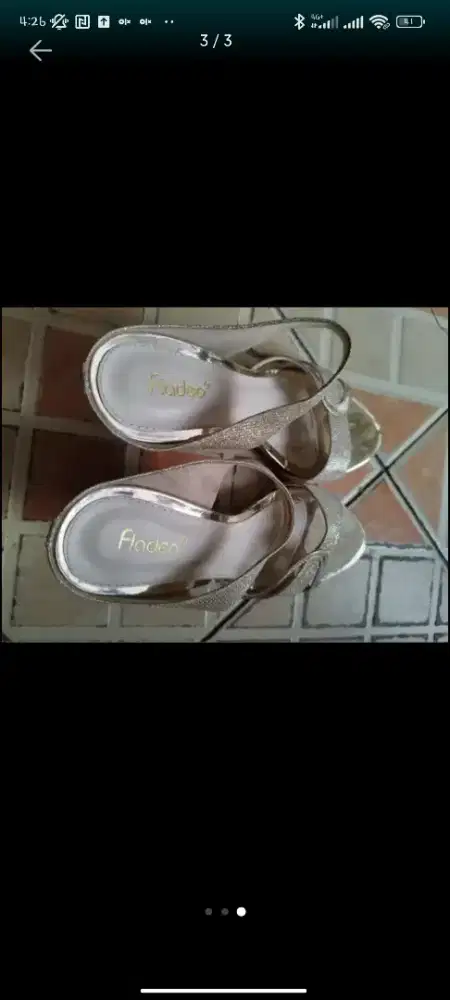 heels fladeo 37 gold and silver