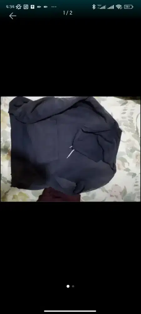 Hoodie blue and black bahan adem