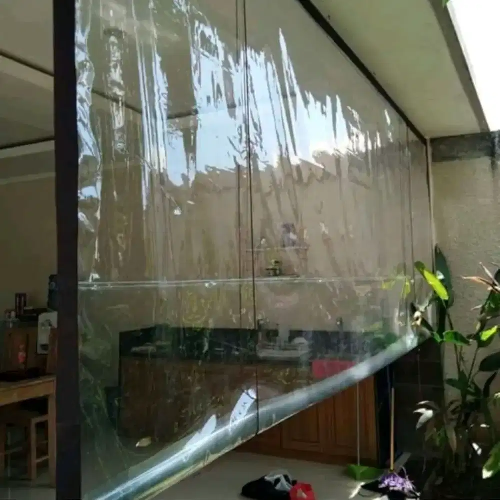 Open order tirai transparan/plastik pvc