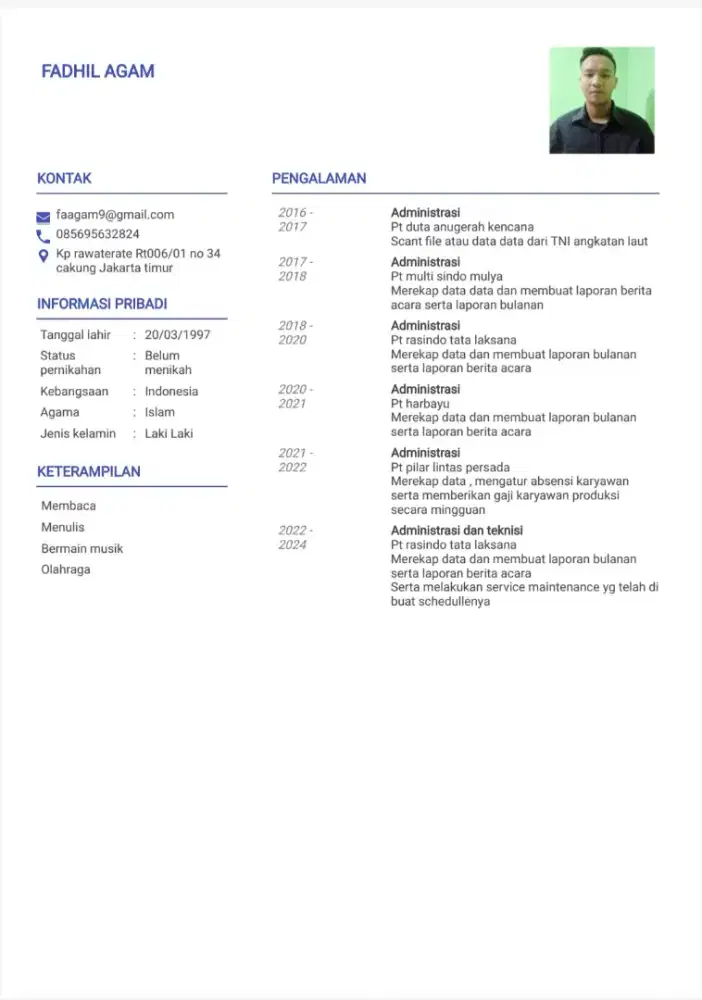 Mencari lowongan administrasi dan teknisi ac