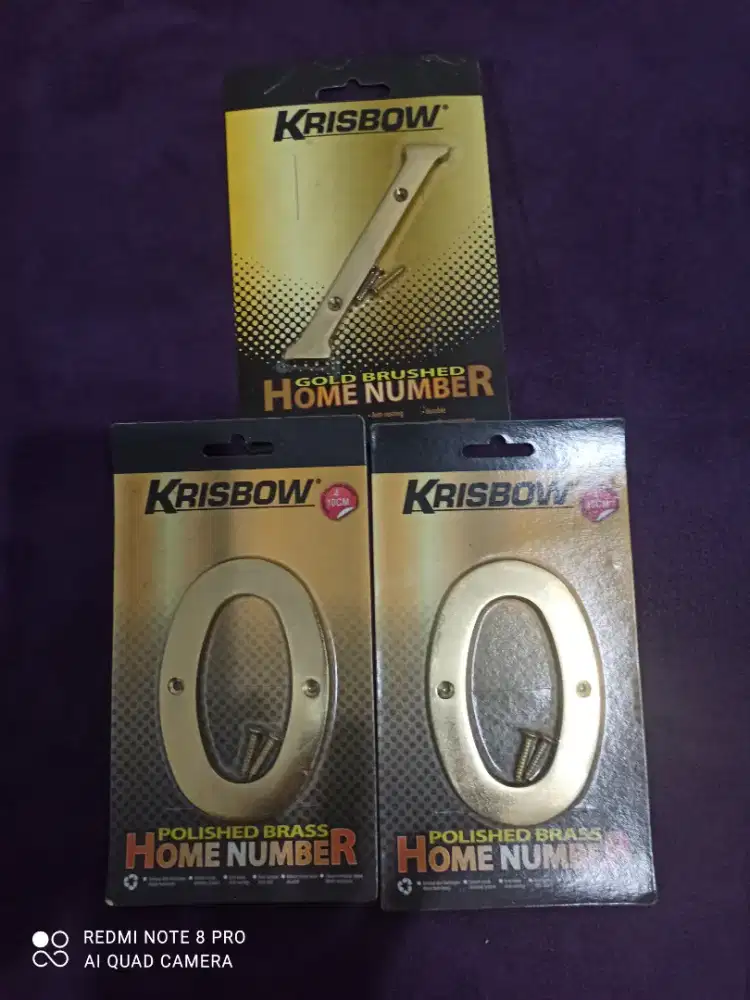 Nomor rumah atau gudang dan yang lainnya dari krisbow