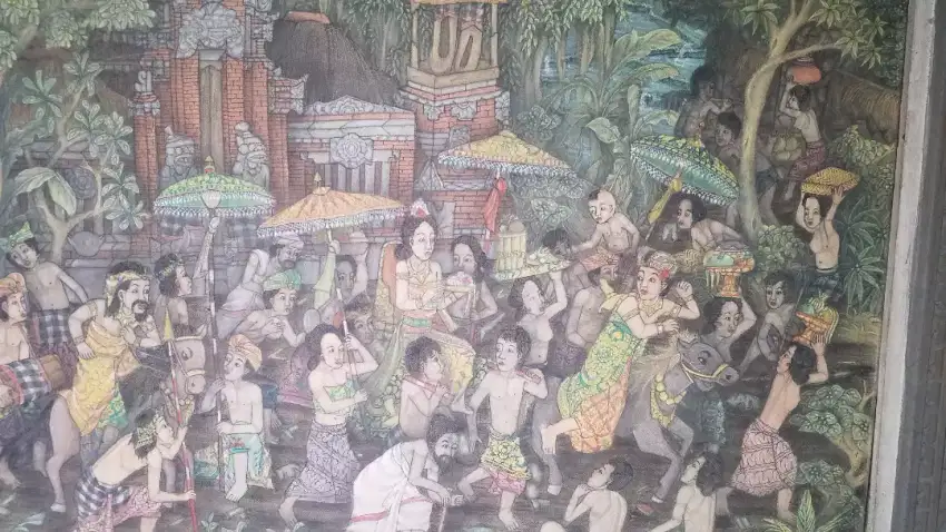 lukisan klasik Bali kanvas oil painting seniman lukis Ubud  Bali