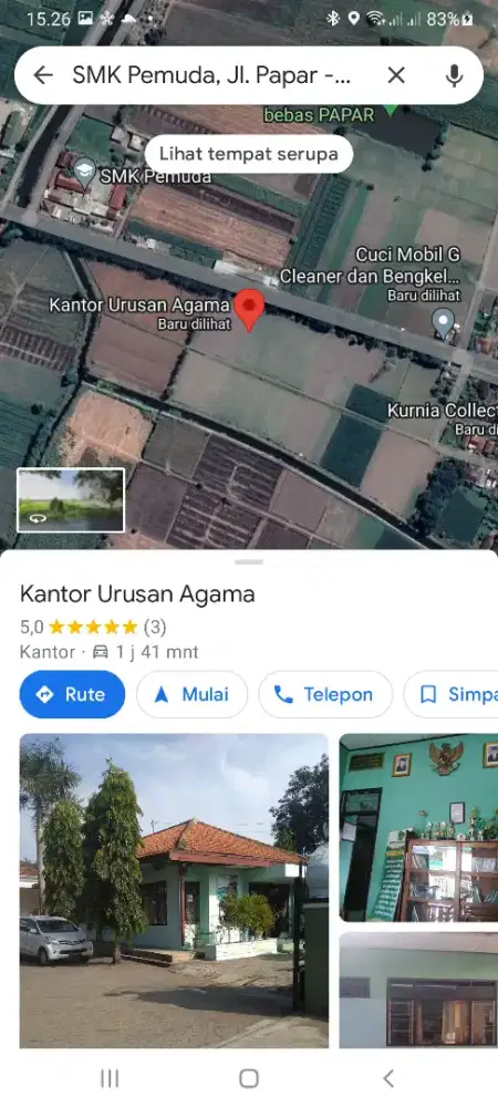 Tanah Sawah Jalur alternatif Kediri Nganjuk