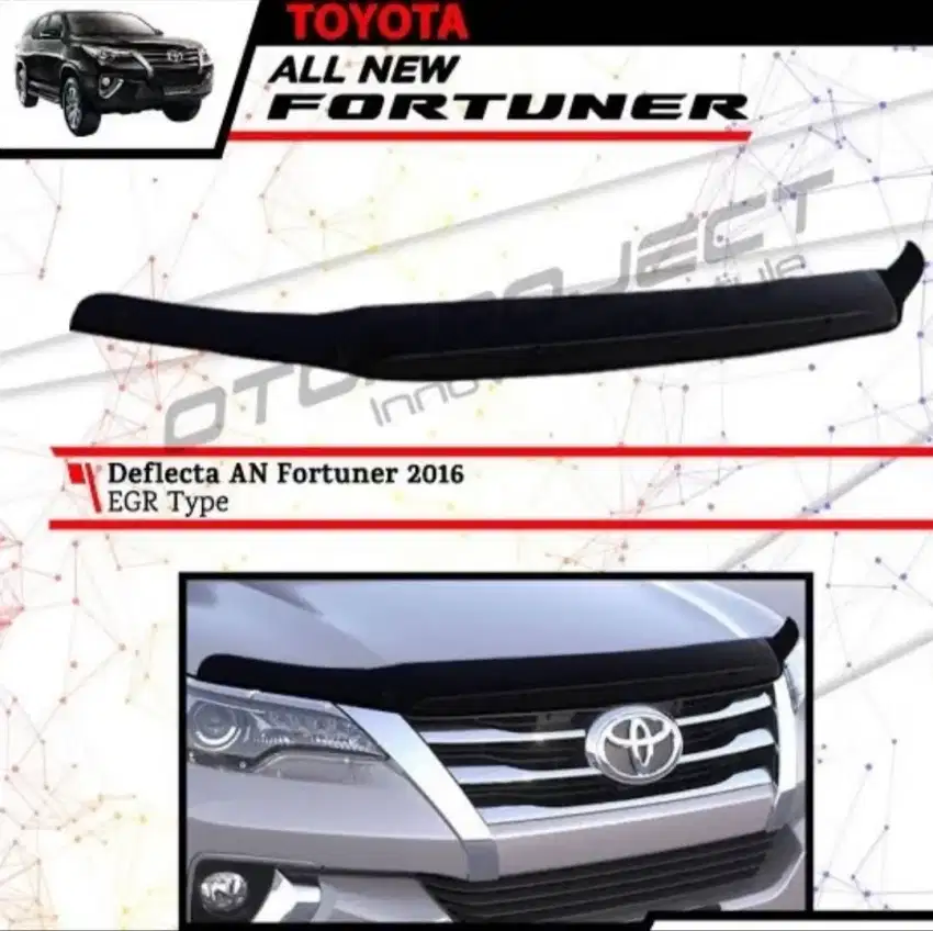 All new FORTUNER GR TRD VRZ Deflekta deflecta bonnet guard kap mesin