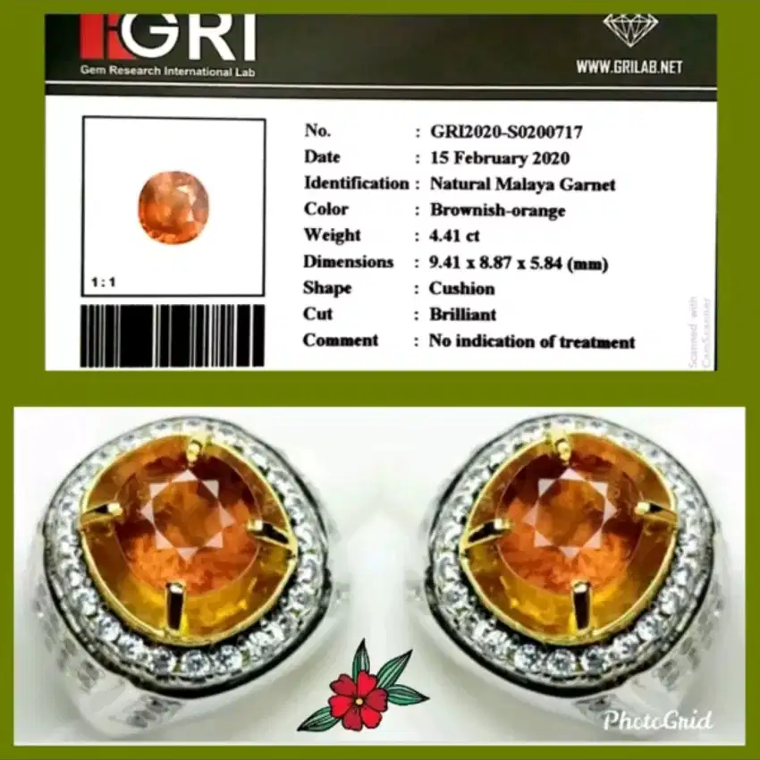 Cincin malaya garnet GRI