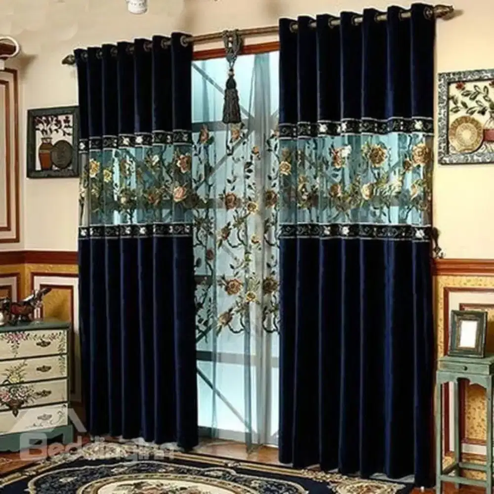 Gordeng motif dan polos bahan blackout termurah