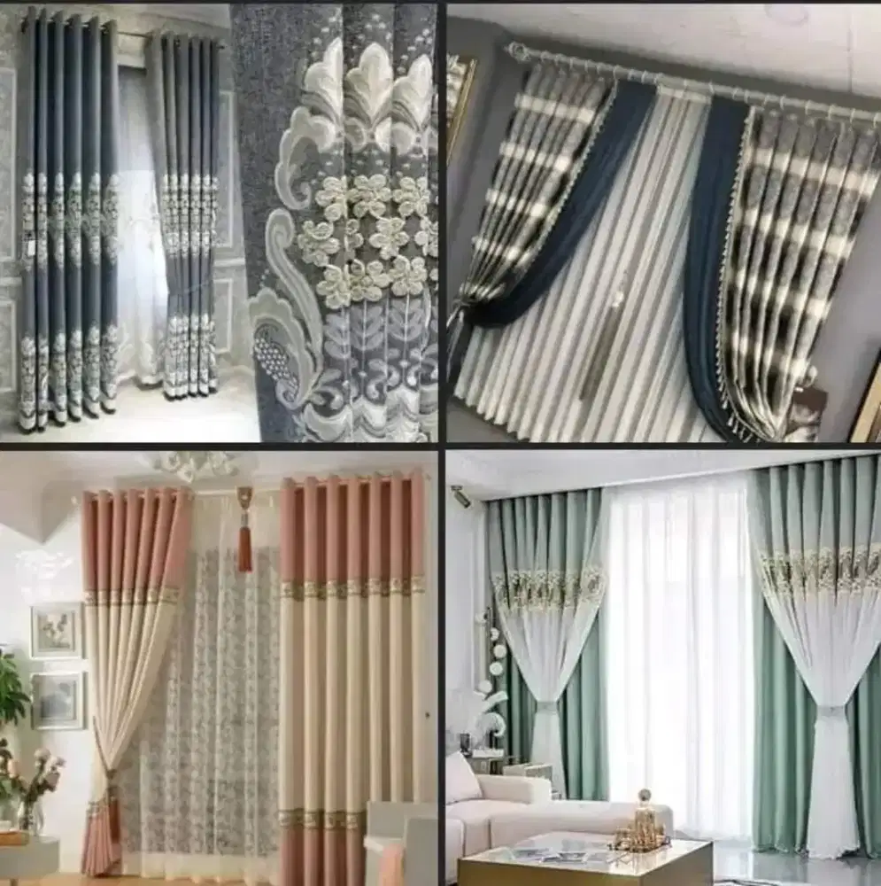 Gordeng jendela minimalis bahan Black premium