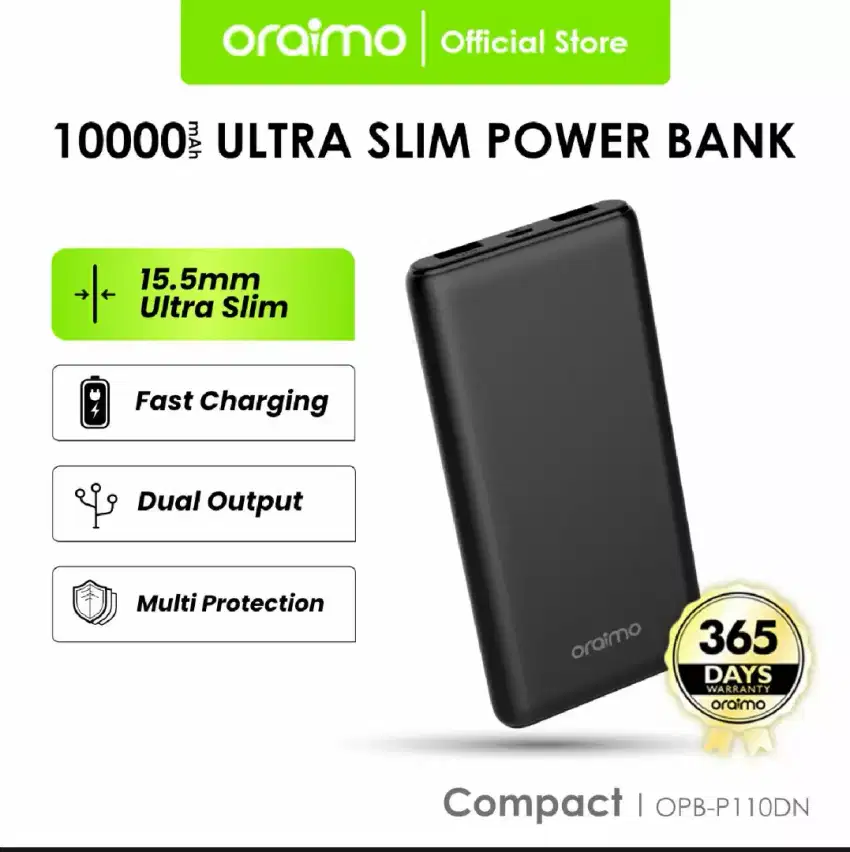 Power Bank Oraimo OPB-P110DN kap 10.000 mAh