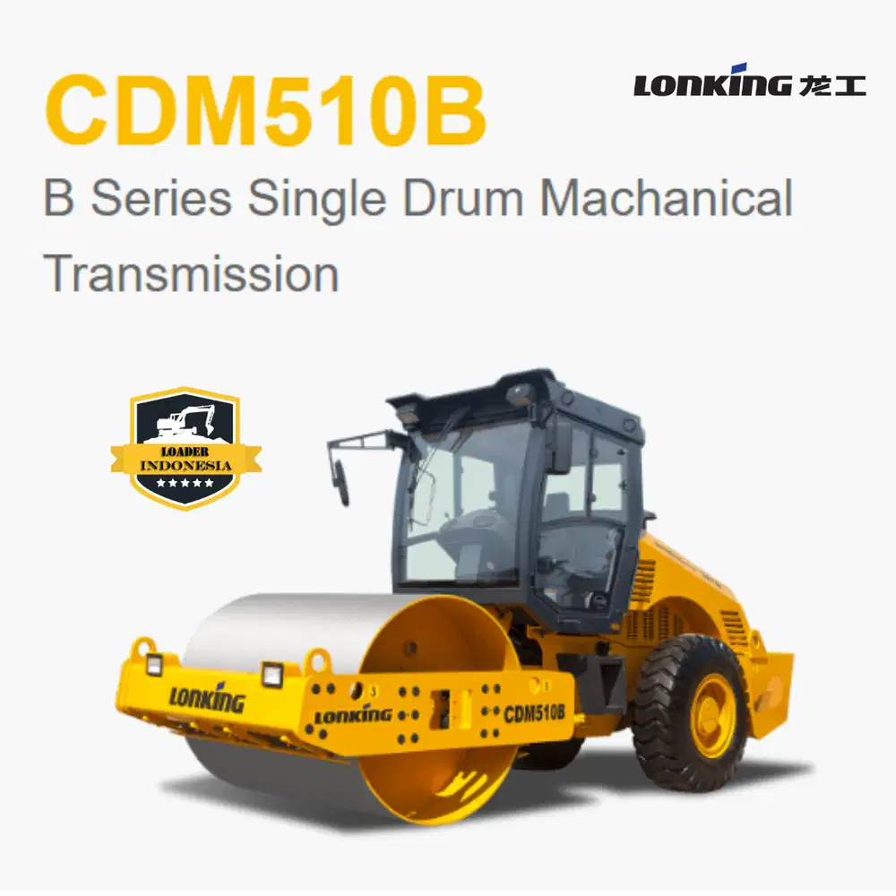 10 ton Vibro Roller Single drum Lonking CDM510B Kualitas terbaik Murah