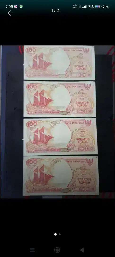 Uang kertas pecahan 100 rupiah