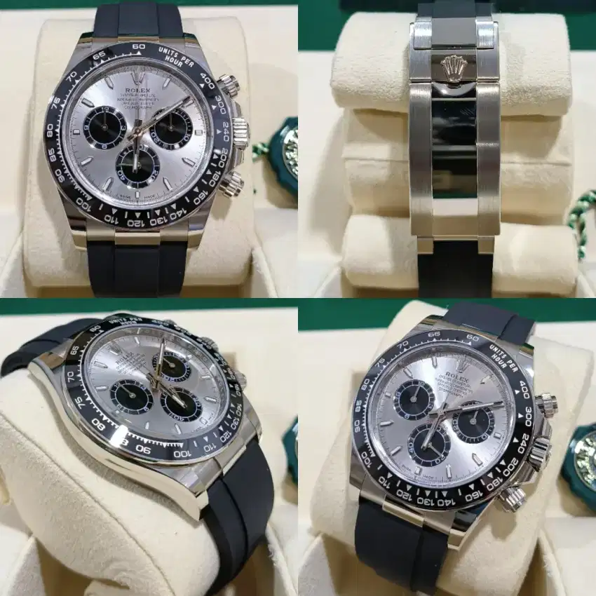 jam tangan Rolex Daytona 126515LN Silver Whitegold Oysterflex