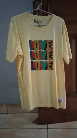 Baju/ kaos/ tshirt The Beatles Lee Cooper rare yellow