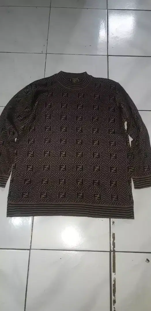 Auth fendi zucca monogram sweater