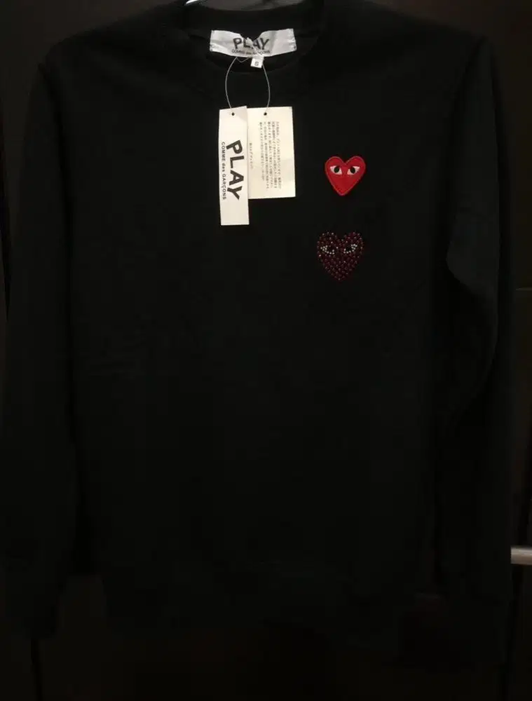 Hoodie tanpa topi / crewneck sweater CDG Play 100% New & Authentic