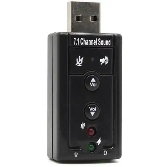 Soundcard USB External 7.1 Channel Sound Adapter Sound Card Audio Mic