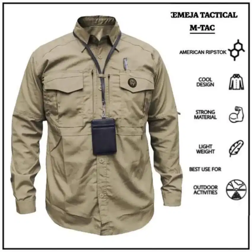 Baju M-TAC cream lengan panjang