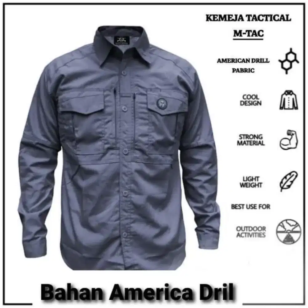 Baju M-TAC abu2 lengan panjang