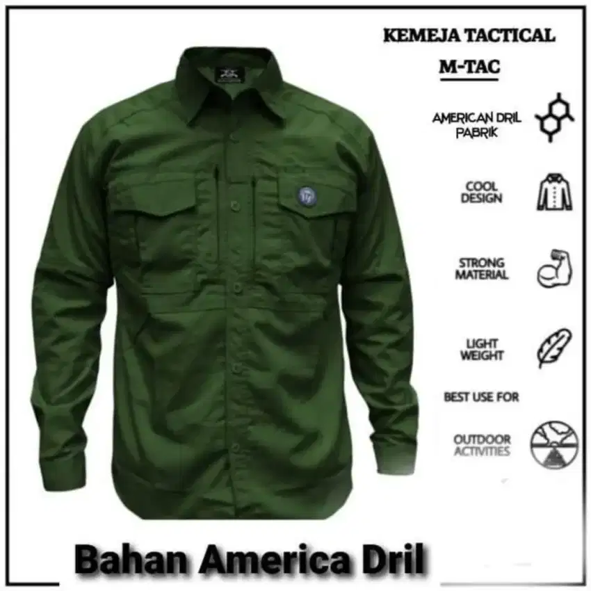 Baju M-TAC hijau Armi lengan panjang