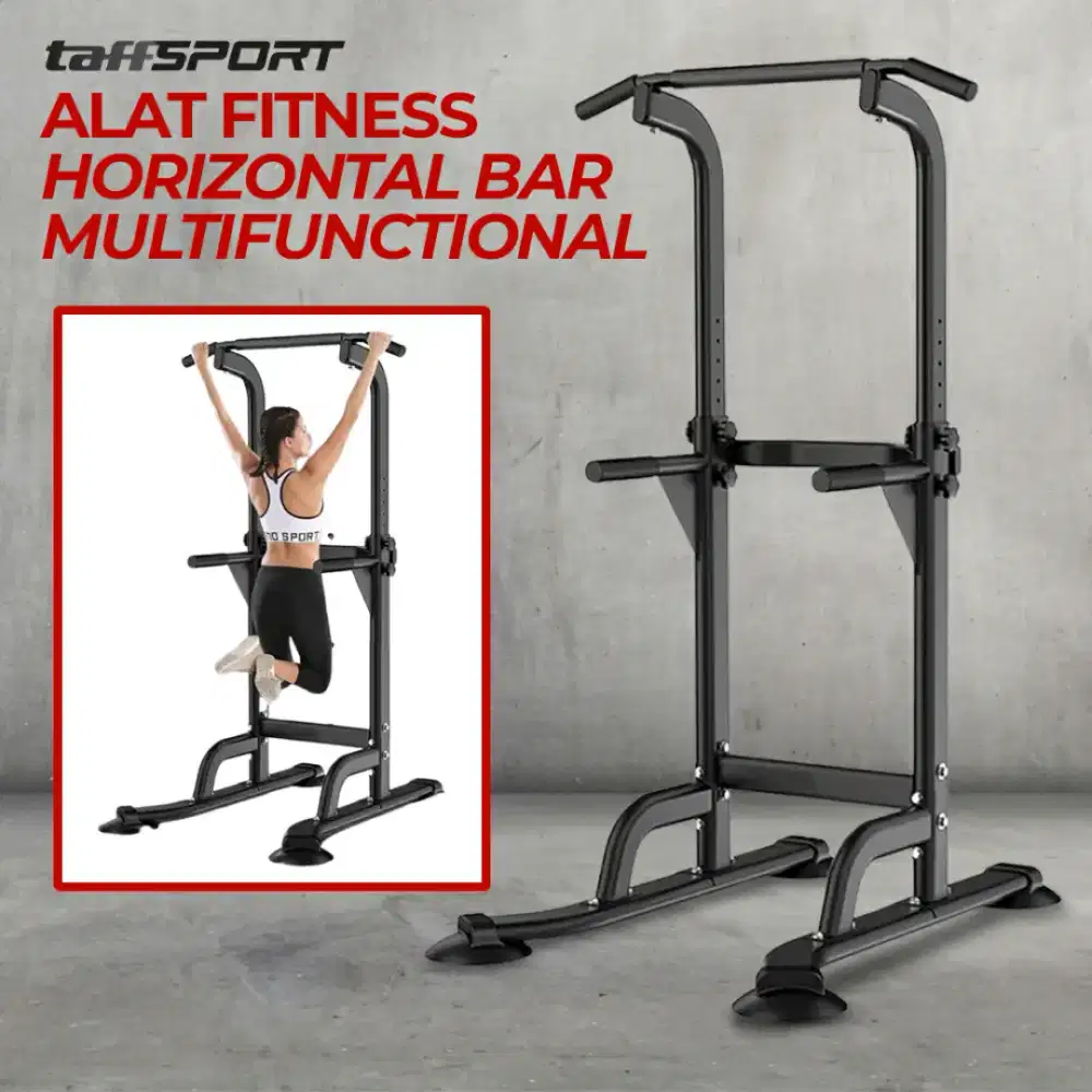 Taffsport alat fitnes pull up power rack horizontal bar home gym