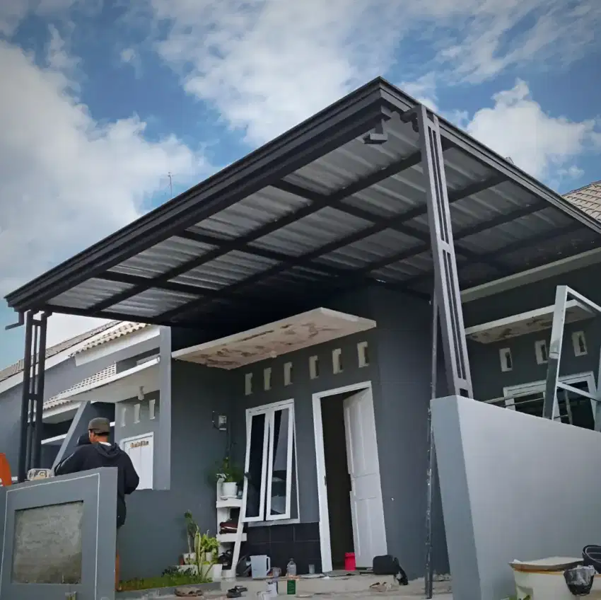 KANOPI SEMARANG SOLARFLAT BAJA RINGAN ALDERON RENOVASI
